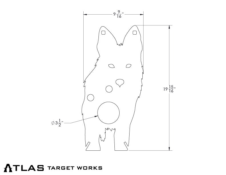 Front Facing Coyote Reactive Target - Full Size