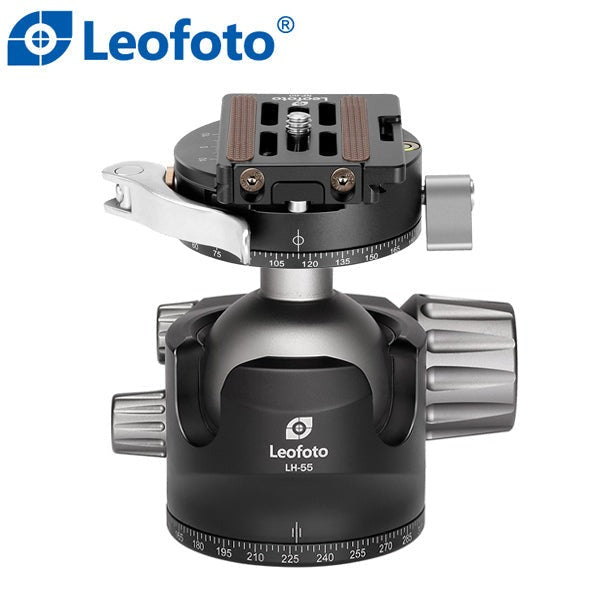 Leofoto LH55 Low Profile Ball Head Dual Tension W/ Quick Release Plate