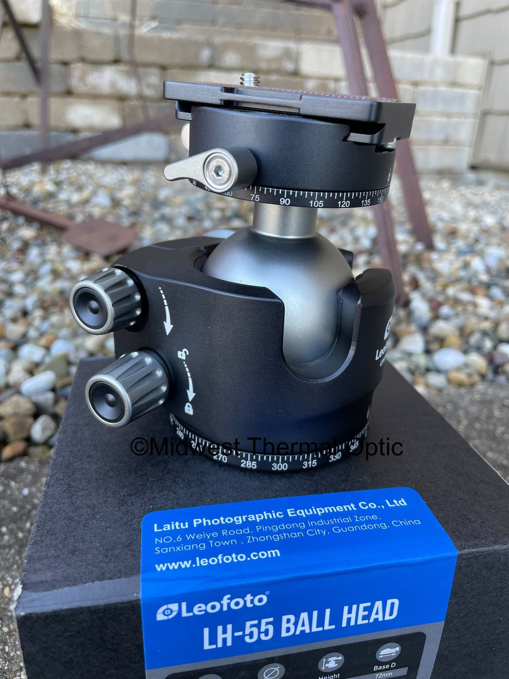 Leofoto LH55 Low Profile Ball Head Dual Tension W/ Quick Release Plate