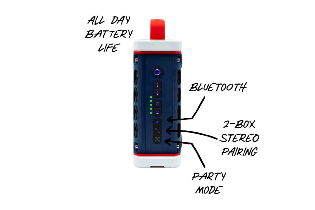 Turtlebox Ranger Bluetooth Speaker (Red, White, Blue)